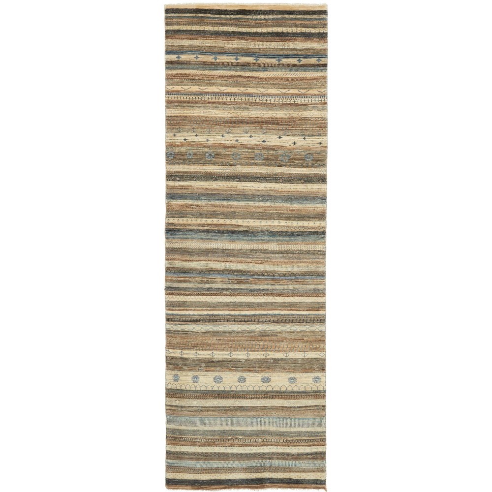 Tappeto Fun Collection Pakistan marrone bianco 90x289 Tappeto Fun Collection Pakistan marrone bianco 90x289