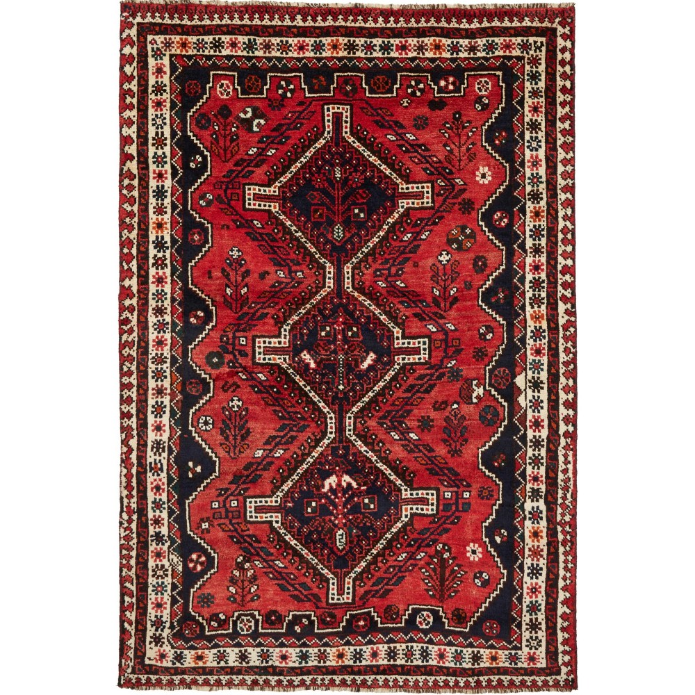 Tappeto Shiraz Persia grigio giallo 165x245 Tappeto Shiraz Persia grigio giallo 165x245