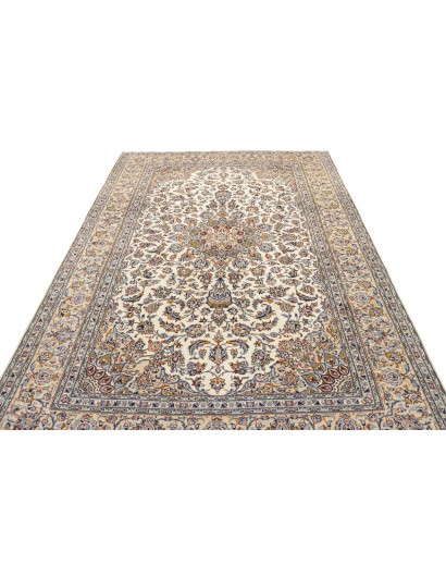 Tappeto Kashan Persia beige bianco 206x315