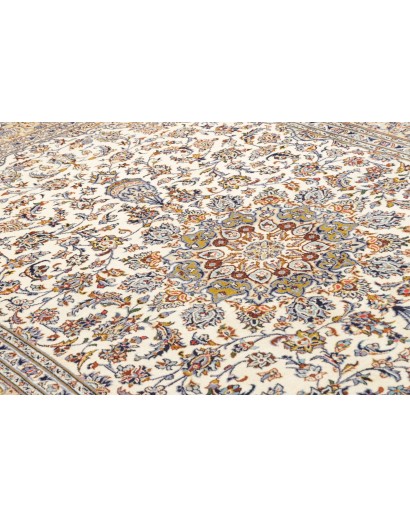 Tappeto Kashan Persia beige bianco 206x315