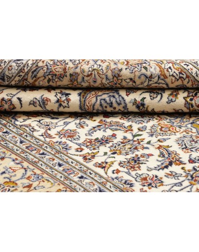 Tappeto Kashan Persia beige bianco 206x315
