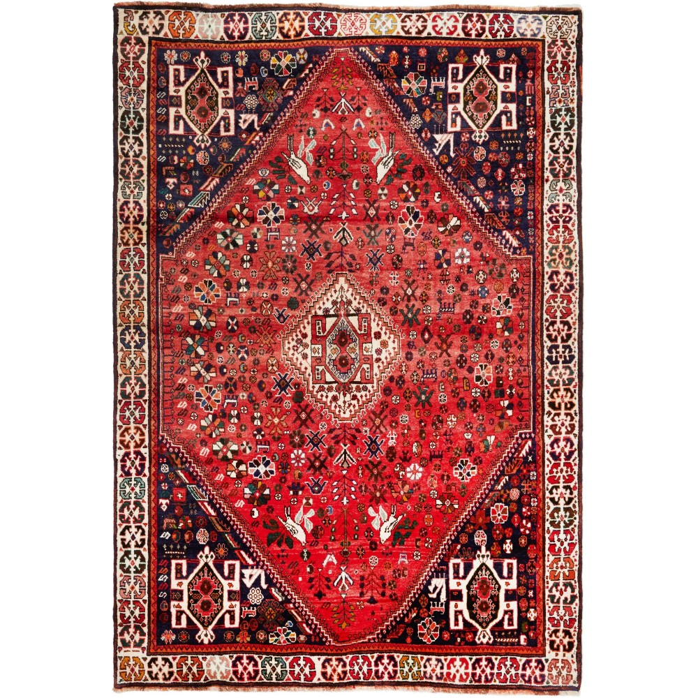 Tappeto Shiraz Fine Persia marrone giallo 172x250 Tappeto Shiraz Fine Persia marrone giallo 172x250