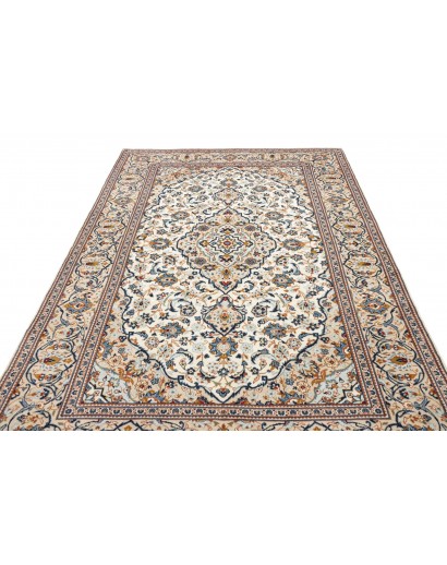 Tappeto Kashan Persia beige marrone 193x300