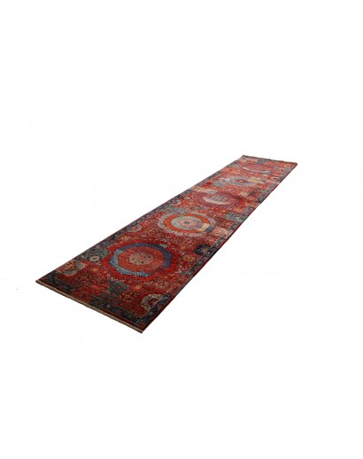 Tappeto Mamlouk Pakistan marrone azzurro 85x393