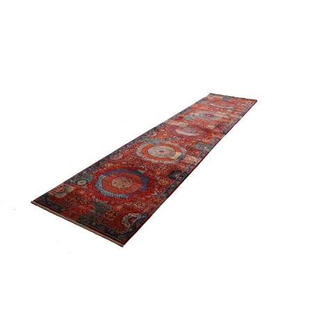 Tappeto Mamlouk Pakistan marrone azzurro 85x393