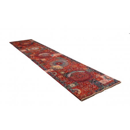 Tappeto Mamlouk Pakistan marrone azzurro 85x393
