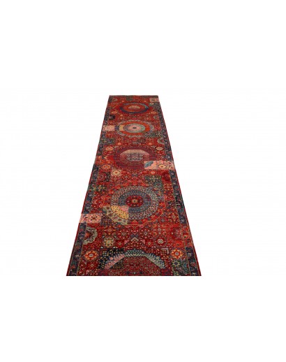 Tappeto Mamlouk Pakistan marrone azzurro 85x393