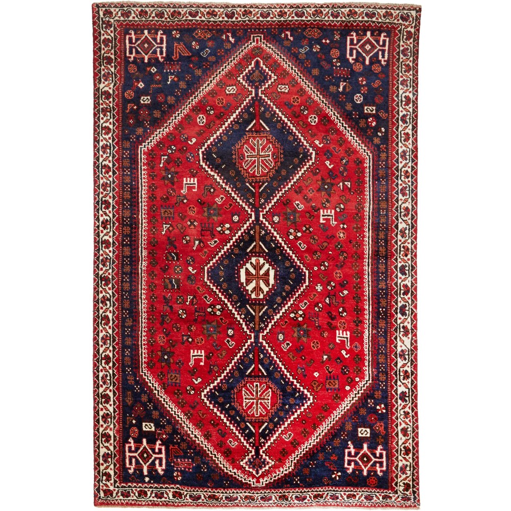 Tappeto Shiraz Persia marrone grigio 164x252 Tappeto Shiraz Persia marrone grigio 164x252