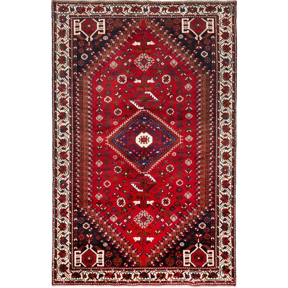 Tappeto Shiraz Persia marrone bianco 162x252 Tappeto Shiraz Persia marrone bianco 162x252