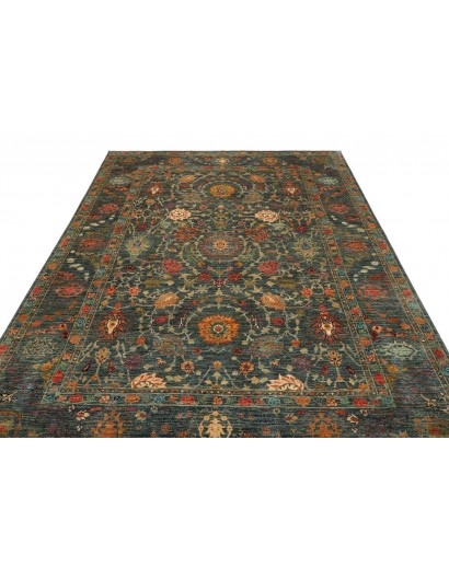 Tappeto Shahi Fine Pakistan azzurro verde 202x295