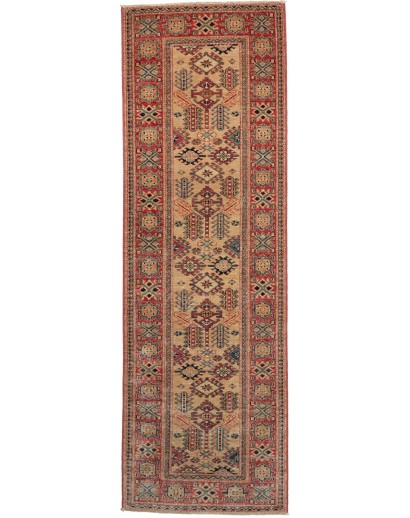 Tappeto Kazak Fine Pakistan marrone rosso 76x244