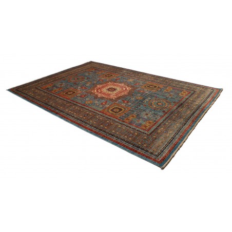 Tappeto Mamlouk Pakistan azzurro marrone 211x304