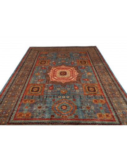 Tappeto Mamlouk Pakistan azzurro marrone 211x304
