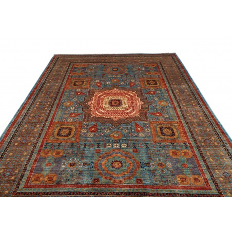 Tappeto Mamlouk Pakistan azzurro marrone 211x304
