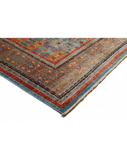Tappeto Mamlouk Pakistan azzurro marrone 211x304