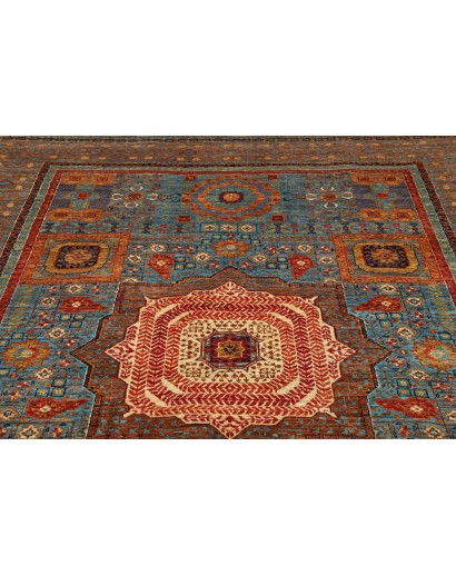 Tappeto Mamlouk Pakistan azzurro marrone 211x304