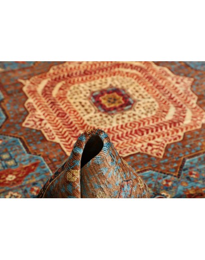 Tappeto Mamlouk Pakistan azzurro marrone 211x304