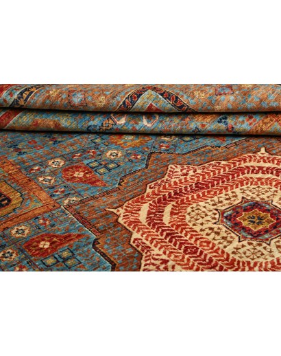 Tappeto Mamlouk Pakistan azzurro marrone 211x304