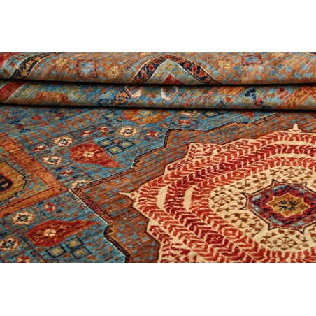 Tappeto Mamlouk Pakistan azzurro marrone 211x304