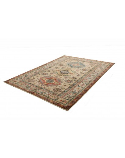 Tappeto Kazak Fine Pakistan bianco marrone 167x234