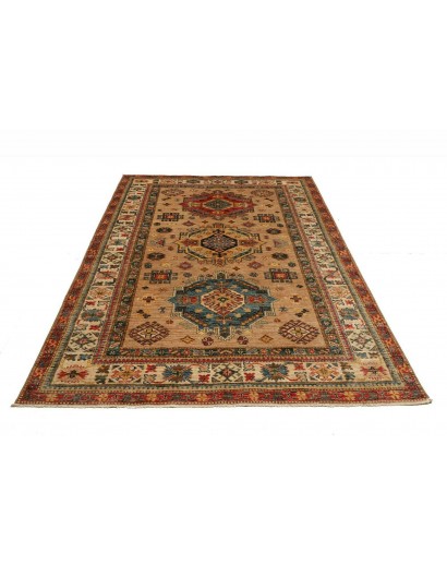 Tappeto Kazak Fine Pakistan bianco marrone 167x234