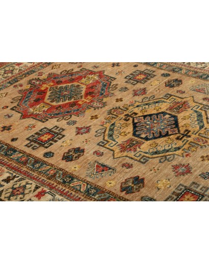 Tappeto Kazak Fine Pakistan bianco marrone 167x234