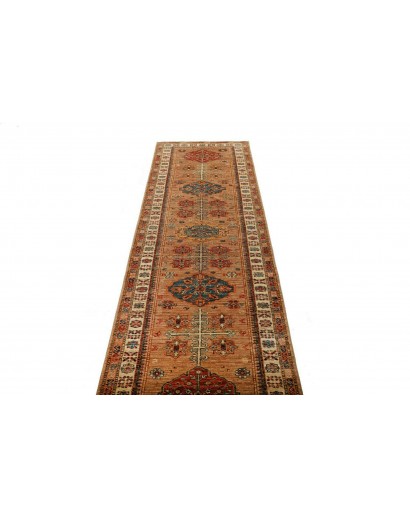 Tappeto Kazak Fine Pakistan rosso grigio 82x297