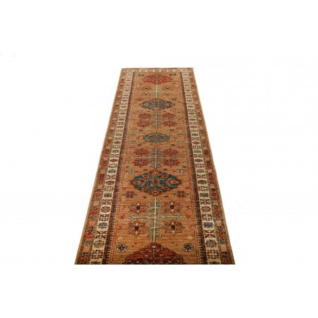 Tappeto Kazak Fine Pakistan rosso grigio 82x297