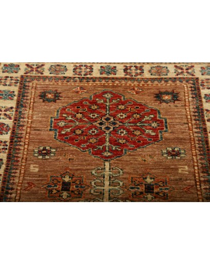 Tappeto Kazak Fine Pakistan rosso grigio 82x297