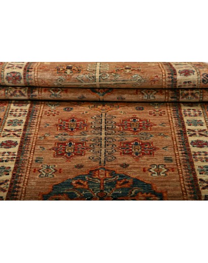 Tappeto Kazak Fine Pakistan rosso grigio 82x297