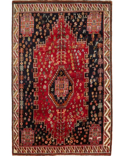 Tappeto Shiraz Persia marrone giallo 170x258