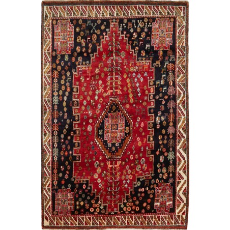 Tappeto Shiraz Persia marrone giallo 170x258