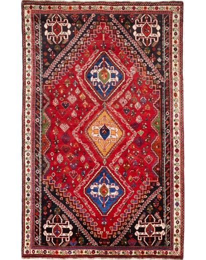 Tappeto Shiraz Fine Persia marrone giallo 162x218