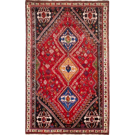 Tappeto Shiraz Fine Persia marrone giallo 162x218