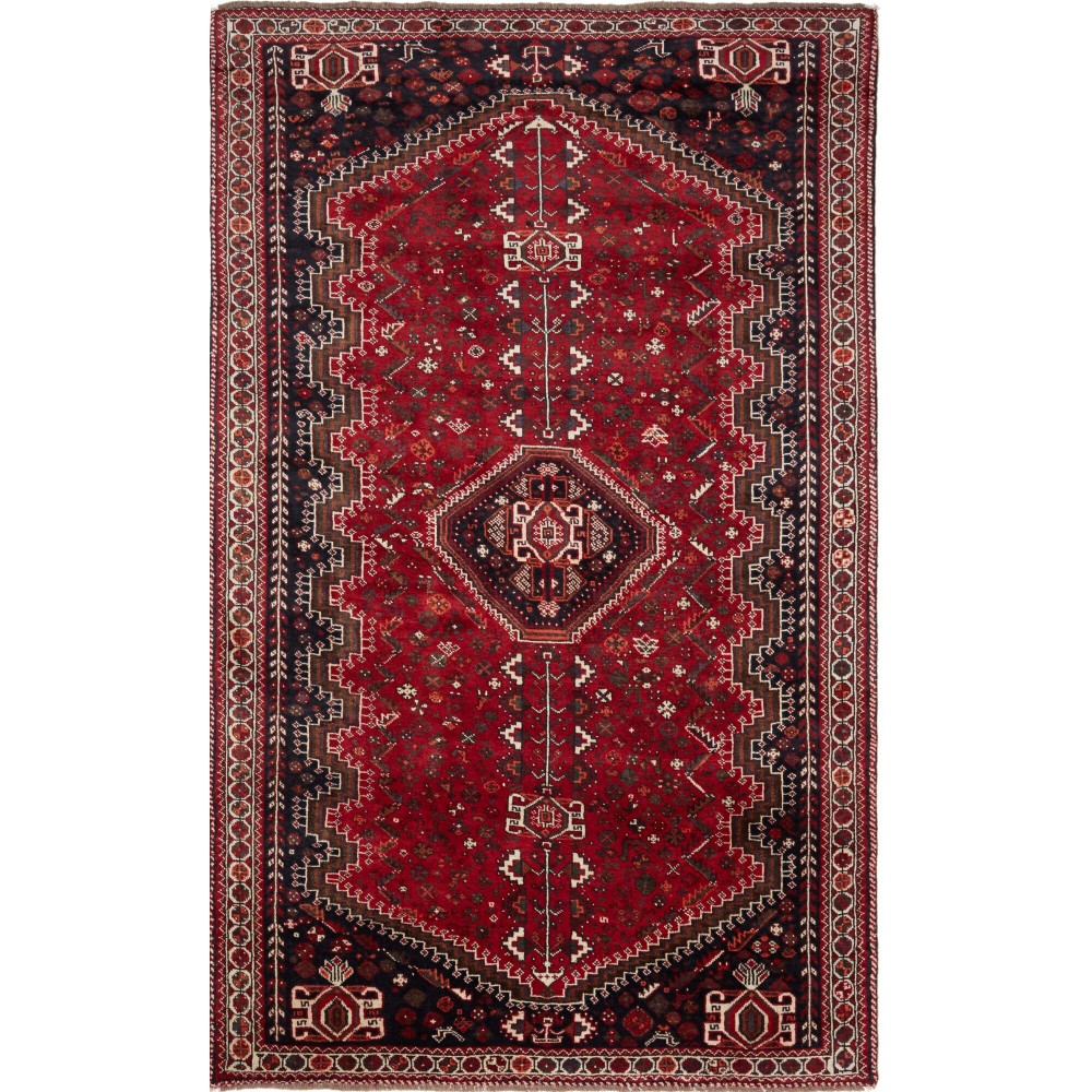Tappeto Shiraz Persia marrone blu 163x268 Tappeto Shiraz Persia marrone blu 163x268