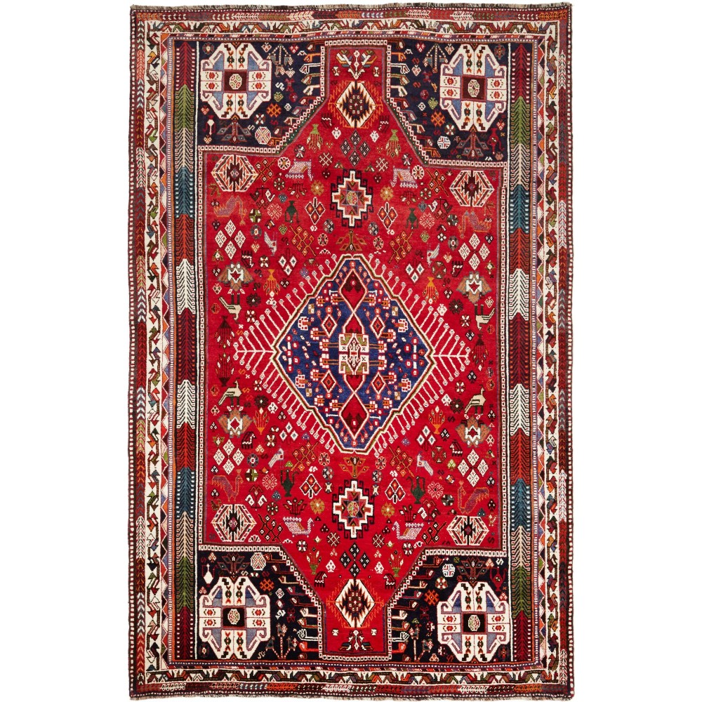 Tappeto Shiraz Fine Persia marrone bianco 175x275 Tappeto Shiraz Fine Persia marrone bianco 175x275