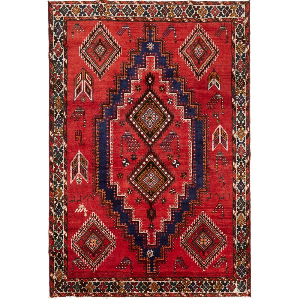 Tappeto Shiraz Persia marrone giallo 168x247 Tappeto Shiraz Persia marrone giallo 168x247
