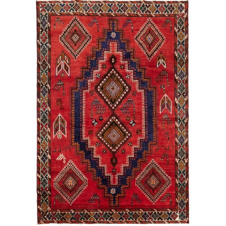 Tappeto Shiraz Persia marrone giallo 168x247