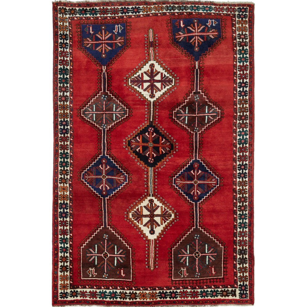 Tappeto Shiraz Persia marrone beige 165x252 Tappeto Shiraz Persia marrone beige 165x252