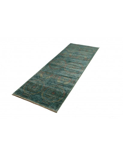 Tappeto Mamlouk Pakistan azzurro verde 77x217