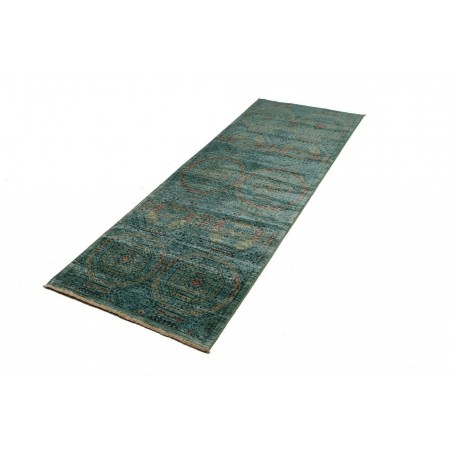 Tappeto Mamlouk Pakistan azzurro verde 77x217