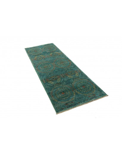 Tappeto Mamlouk Pakistan azzurro verde 77x217