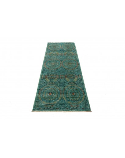 Tappeto Mamlouk Pakistan azzurro verde 77x217