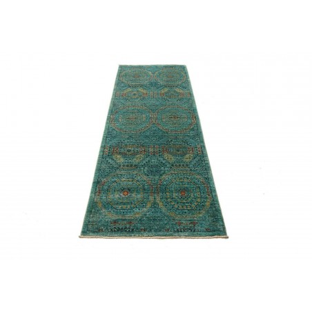 Tappeto Mamlouk Pakistan azzurro verde 77x217