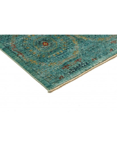 Tappeto Mamlouk Pakistan azzurro verde 77x217