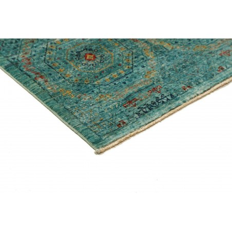 Tappeto Mamlouk Pakistan azzurro verde 77x217