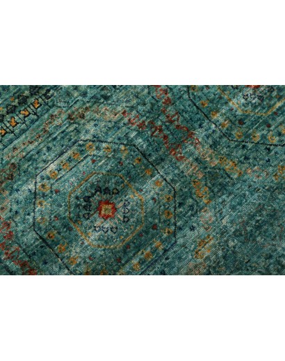 Tappeto Mamlouk Pakistan azzurro verde 77x217