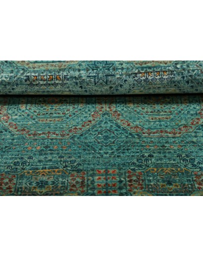 Tappeto Mamlouk Pakistan azzurro verde 77x217