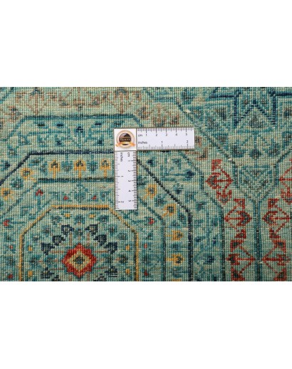 Tappeto Mamlouk Pakistan azzurro verde 77x217