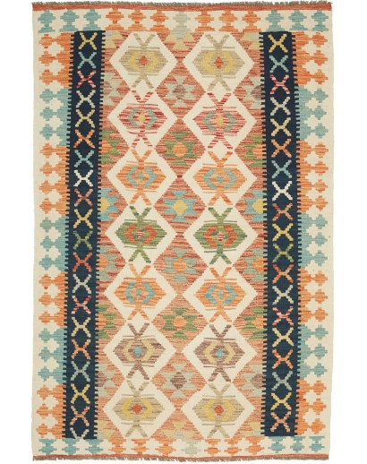 Tappeto Kilim Afghanistan marrone grigio 119x182